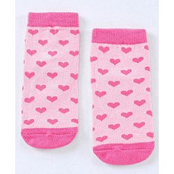 Cute Walk by Babyhug Cotton Blend Ankle Length Anti Bacterial Socks Multi Print Pack of 5 - Multicolour