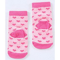 Cute Walk by Babyhug Cotton Blend Ankle Length Anti Bacterial Socks Multi Print Pack of 5 - Multicolour