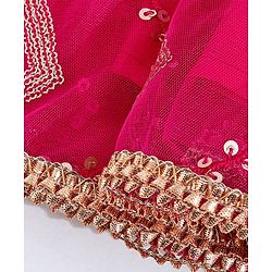 Babyhug Sleeveless Choli & Lehenga With Dupatta - Pink