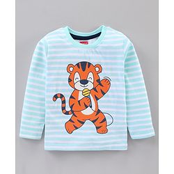 Babyhug Full Sleeves Animal Print Tee Pack of 5 - Multicolor