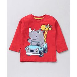Babyhug Full Sleeves Animal Print Tee Pack of 7 - Multicolor