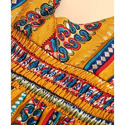 Babyhug Sleeveless Printed Ethnic Jumpsuit - Yellow