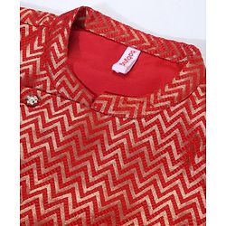 Babyhug Full Sleeves Dhoti & Kurta Set - Red