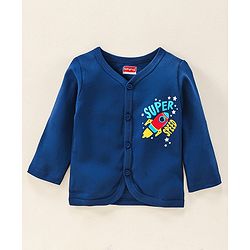 Babyhug Full Sleeves Vests Multi Print Pack Of 3 - Blue Red