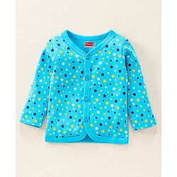 Babyhug Full Sleeves Vests Multi Print Pack Of 3 - Blue Red