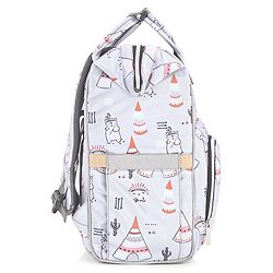 Babyhug Printed Backpack Style Maternity Diaper Bag- Grey