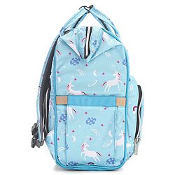 Babyhug Diaper Backpack Unicorn Print - Blue