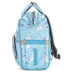 Babyhug Diaper Backpack Unicorn Print - Blue