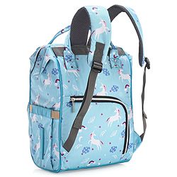 Babyhug Diaper Backpack Unicorn Print - Blue