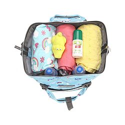 Babyhug Diaper Backpack Unicorn Print - Blue
