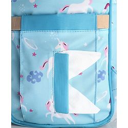 Babyhug Diaper Backpack Unicorn Print - Blue