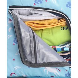 Babyhug Diaper Backpack Unicorn Print - Blue
