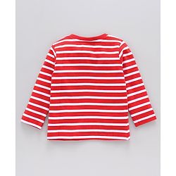 Babyhug Full Sleeves Tee Bus Print Pack of 2 - Red Blue