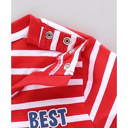 Babyhug Full Sleeves Tee Bus Print Pack of 2 - Red Blue