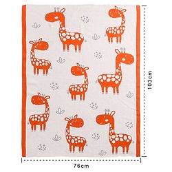 Babyhug Knitted Gift Set Giraffe Print Pack Of 5 - Orange
