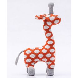 Babyhug Knitted Gift Set Giraffe Print Pack Of 5 - Orange