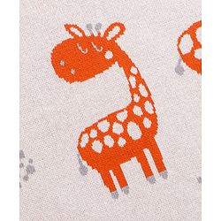 Babyhug Knitted Gift Set Giraffe Print Pack Of 5 - Orange
