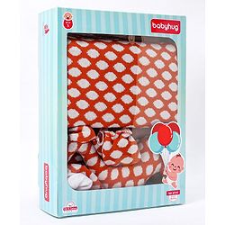 Babyhug Knitted Gift Set Giraffe Print Pack Of 5 - Orange