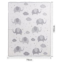 Babyhug Knitted Gift Set Elephant Print Pack Of 5 - Grey