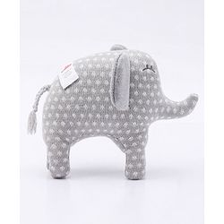 Babyhug Knitted Gift Set Elephant Print Pack Of 5 - Grey