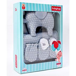 Babyhug Knitted Gift Set Giraffe Print Pack Of 5 - Orange