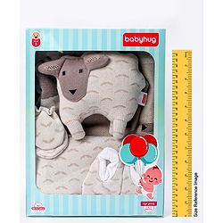 Babyhug Knitted Gift Set Giraffe Print Pack Of 5 - Orange