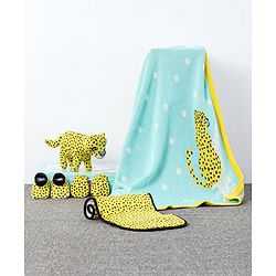 Babyhug Knitted Gift Set Giraffe Print Pack Of 5 - Orange