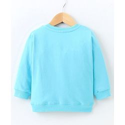 Babyhug Full Sleeves Sweatshirt Little Dragon Print - Blue