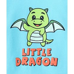 Babyhug Full Sleeves Sweatshirt Little Dragon Print - Blue