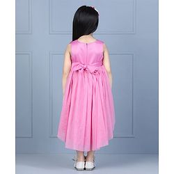 Babyhug Sleeveless Party Wear Floral Embellished - Pink