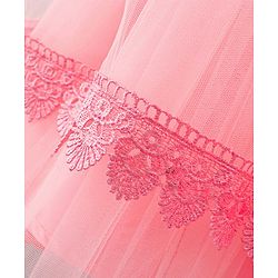 Babyhug Sleeveless Party Frock With Corsage - Peach