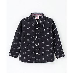Babyhug Full Sleeves Shirt - Black