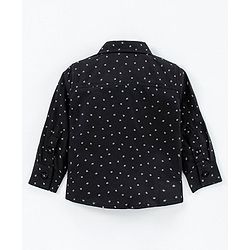 Babyhug Full Sleeves Party Shirt with Bow - Black