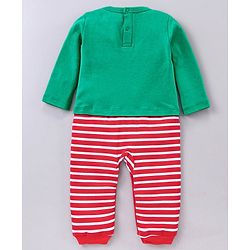 Babyhug 100% Cotton Full Sleeves Printed Romper Pack of 2 - Multicolor
