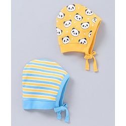 Babyhug 100% Cotton Cap Pack of 2 - Multicolour