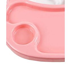 Babyhug Raise Me Up Baby Booster Seat With Adjustable Food Tray & 3 Point Safety Harness - Pink White (Without Cushion Seat)
