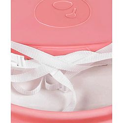 Babyhug Raise Me Up Baby Booster Seat With Adjustable Food Tray & 3 Point Safety Harness - Pink White (Without Cushion Seat)