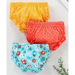 Babyhug 100% Cotton Antibacterial Bloomers Multi Print Pack of 3 - Multicolor