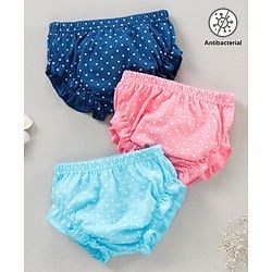 Babyhug 100% Cotton Antibacterial Printed Bloomers Pack of 3 - Multicolor