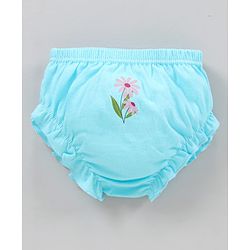 Babyhug 100% Cotton Antibacterial Bloomers Printed Pack of 3 - Blue Yellow Pink