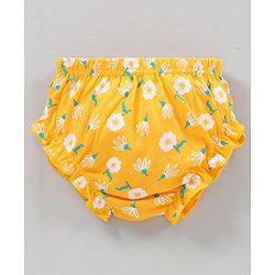Babyhug 100% Cotton Antibacterial Bloomers Printed Pack of 3 - Blue Yellow Pink
