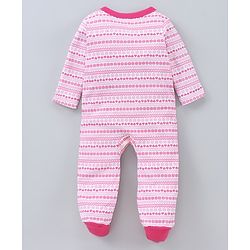 Babyhug Full Sleeves Sleep Suit Penguin Graphic Pack of 2 - Pink
