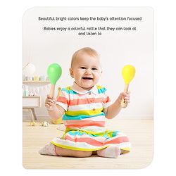 Babyhug Maracas Wooden Rattle Toy Set of 2