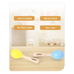Babyhug Maracas Wooden Rattle Toy Set of 2