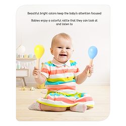 Babyhug Maracas Wooden Rattle Toy Set of 2