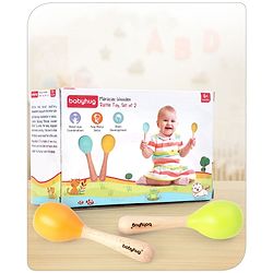 Babyhug Maracas Wooden Rattle Toy Set of 2