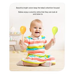 Babyhug Maracas Wooden Rattle Toy Set of 2