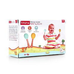 Babyhug Maracas Wooden Rattle Toy Set of 2