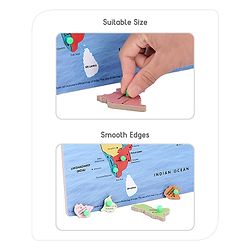 Babyhug India Map Wooden Pegged Puzzle - 19 Pieces | Educational Geography Puzzle with Pegged Pieces | Builds Spatial Awareness & Cultural Knowledge | Durable & Safe | BIS Certified