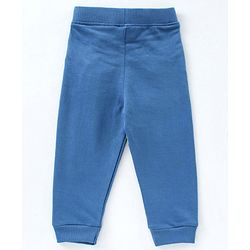 Babyhug Full Sleeves Hooded Tee & Lounge Pant Space Print- Blue